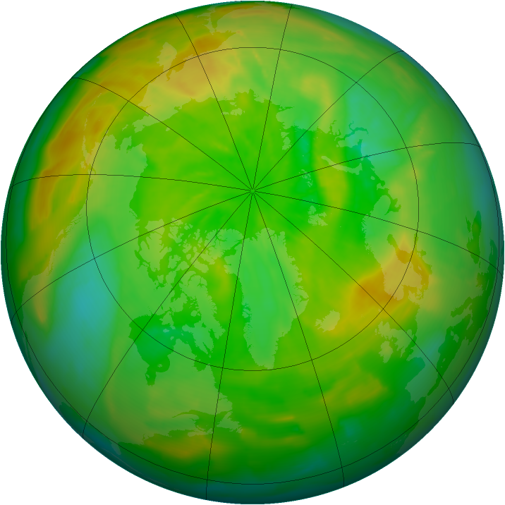 Arctic ozone map for 05 June 2012